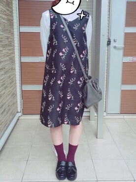 「DRWCYS（ドロシーズ）のアイテム（ワンピース/ドレス）」を使った、ruruさん（レディース・154cm）の冬コーディネート