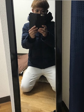「DOWBL（ダブル）のアイテム（ジャケット/アウター）」を使った、ひでしゃんさん（メンズ・165cm）の冬コーディネート