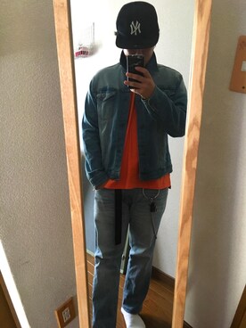 「SEVENDAYS=SUNDAY（セブンデイズサンデイ）のアイテム（デニムジャケット）」を使った、yutaさん（メンズ・171cm）の秋コーディネート