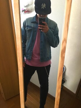 「SEVENDAYS=SUNDAY（セブンデイズサンデイ）のアイテム（デニムジャケット）」を使った、yutaさん（メンズ・171cm）の秋コーディネート