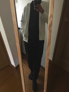 「パーカー 白」｜yutaさん（メンズ・171cm）の秋コーディネート