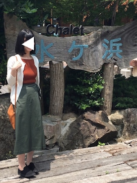 「リブニット」｜「アイテム（スリッポン）」を使った、kurukuruさん（レディース・158cm）の夏コーディネート
