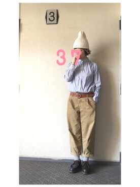 「parkes（パークス）のアイテム」を使った、37さん（レディース・154cm）の秋コーディネート