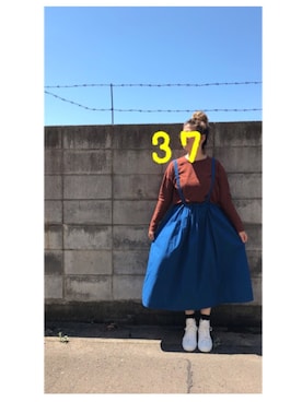 「Si-Si-Si（スースースー）のアイテム」を使った、37さん（レディース・154cm）の春コーディネート