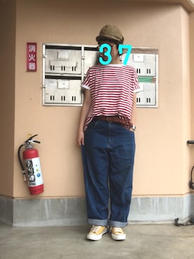 「TATAMIZE（タタミゼ）のアイテム」を使った、37さん（レディース・154cm）の夏コーディネート