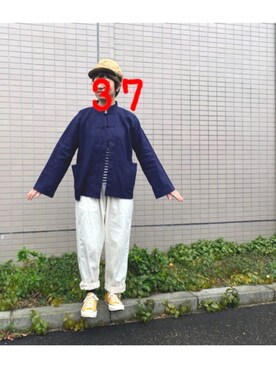 「TATAMIZE（タタミゼ）のアイテム」を使った、37さん（レディース・154cm）の春コーディネート
