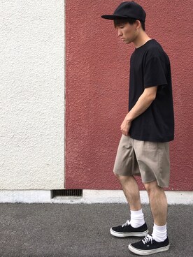 「tim.（ティム）のアイテム（パンツ）」を使った、kaitoさん（メンズ・165cm）の夏コーディネート