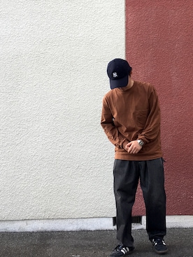 「BEAMS BOY（ビームスボーイ）のアイテム（キャップ）」を使った、kaitoさん（メンズ・164cm）の秋コーディネート