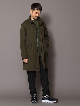 「green label relaxing（グリーンレーベルリラクシング）のアイテム（モッズコート）」を使った、onizawa3660さん（メンズ・176cm）の秋コーディネート