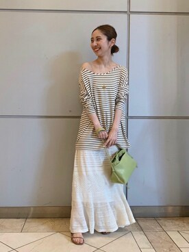 「Noble（ノーブル）のアイテム（Tシャツ/カットソー）」を使った、noble_naokoさん（レディース・158cm）の春コーディネート