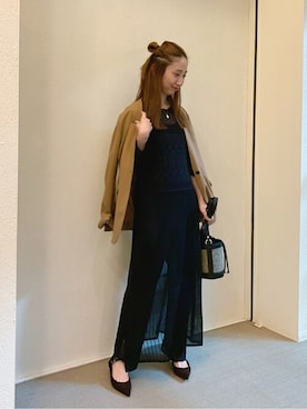 「Noble（ノーブル）のアイテム（ノーカラージャケット）」を使った、noble_naokoさん（レディース・158cm）の秋コーディネート