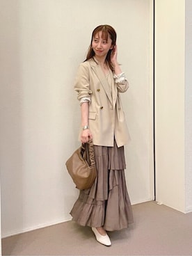 「noble」｜「アイテム（ジャケット/アウター）」を使った、noble_naokoさん（レディース・158cm）の冬コーディネート