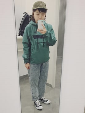 「CONVERSE（コンバース）のconverse（コンバース） ALL STAR OX（オールスターOX）（スニーカー）」を使った、ぽんさん（レディース・153cm）の春コーディネート