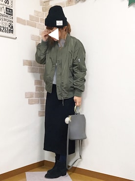 「URBAN RESEARCH（アーバンリサーチ）のアイテム（ブルゾン）」を使った、welina＊さん（レディース・152cm）の冬コーディネート