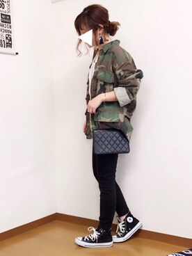 「ROTHCO（ロスコ）のアイテム」を使った、welina＊さん（レディース・152cm）の春コーディネート