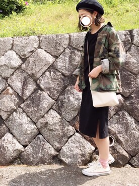 「ROTHCO（ロスコ）のアイテム」を使った、welina＊さん（レディース・152cm）の春コーディネート