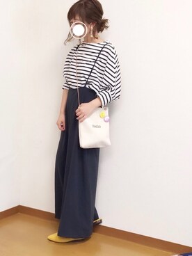 「バブーシュ」｜「アイテム（サロペット/オーバーオール）」を使った、welina＊さん（レディース・152cm）の春コーディネート