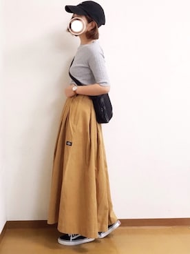 「NIKE(ナイキ)のアイテム(ショルダーバッグ)」を使った、welina*さん(レディース・152cm)の秋コーディネート