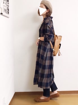 「Minnetonka（ミネトンカ）のアイテム」を使った、welina＊さん（レディース・152cm）の秋コーディネート