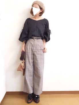 「Khaju（カージュ）のKhaju:フェイクファーミニバッグ◇（ショルダーバッグ）」を使った、welina＊さん（レディース・152cm）の秋コーディネート