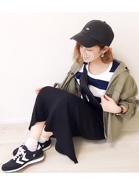 「niko and...（ニコアンド）のアイテム（ブルゾン）」を使った、welina＊さん（レディース・152cm）の春コーディネート
