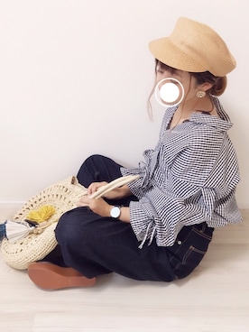 「and R（アンドアール）のアイテム（シャツ/ブラウス）」を使った、welina＊さん（レディース・152cm）の夏コーディネート