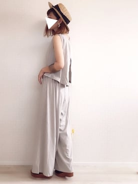 「URBAN RESEARCH Sonny Label（アーバンリサーチサニーレーベル）のアイテム（サロペット/オーバーオール）」を使った、welina＊さん（レディース・152cm）の夏コーディネート
