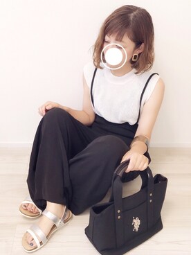 「URBAN RESEARCH Sonny Label（アーバンリサーチサニーレーベル）のアイテム（サロペット/オーバーオール）」を使った、welina＊さん（レディース・152cm）の夏コーディネート