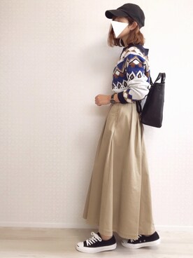 「FOSSIL（フォッシル）のアイテム（バックパック/リュック）」を使った、welina＊さん（レディース・152cm）の秋コーディネート