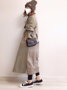 「ジャックパーセル」｜「アイテム（トレンチコート）」を使った、welina＊さん（レディース・152cm）の秋コーディネート