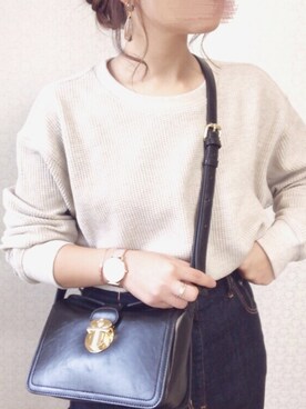 「TRUNC（トランクエイティーエイト）のアイテム（リング）」を使った、welina＊さん（レディース・152cm）の冬コーディネート