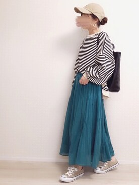「FOSSIL（フォッシル）のアイテム（バックパック/リュック）」を使った、welina＊さん（レディース・152cm）の春コーディネート