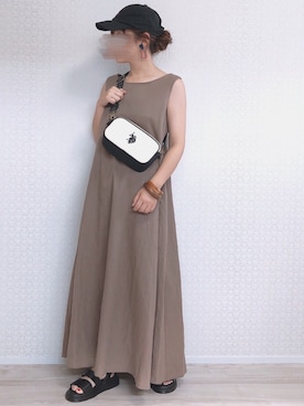 「LEPSIM（レプシィム）の2P ウッドバングル　837799（バングル/リストバンド）」を使った、welina＊さん（レディース・153cm）の夏コーディネート