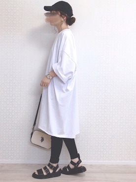 「petitcro（プティクロ）のpetitcro  ワイドバングル PCKB1901001（バングル/リストバンド）」を使った、welina＊さん（レディース・153cm）の夏コーディネート