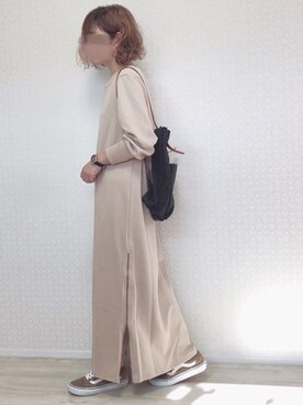「reca（レカ）のアイテム（ワンピース/ドレス）」を使った、welina＊さん（レディース・152cm）の秋コーディネート
