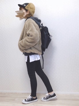 「URBAN RESEARCH Sonny Label（アーバンリサーチサニーレーベル）のアイテム（ブルゾン）」を使った、welina＊さん（レディース・152cm）の冬コーディネート