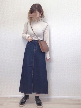 DHOLIC（ディーホリック）の「デニムロングスカート（デニムスカート