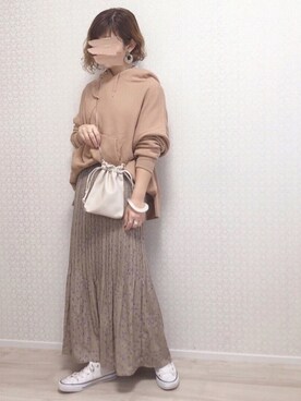 「AmbreNeige」｜「アイテム（パーカー）」を使った、welina＊さん（レディース・152cm）の春コーディネート