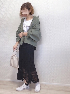 「reca（レカ）のアイテム（ジャケット/アウター）」を使った、welina＊さん（レディース・152cm）の春コーディネート