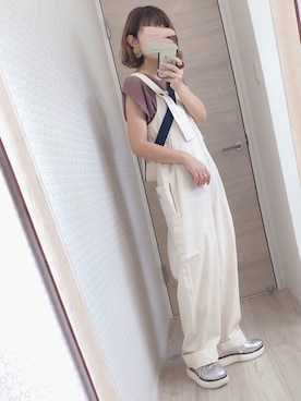 welina＊さんの「Lee/リー【新色追加】URBAN DUNGAREES サロペット」を使ったコーディネート