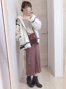 「apres jour mignon（アプレジュールミニョン）のアイテム（ジャケット/アウター）」を使った、welina＊さん（レディース・152cm）の秋コーディネート