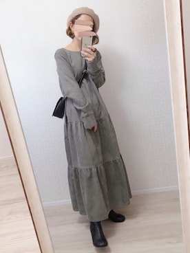 「ADAM ET ROPE'（アダムエロペ）のクロスボディーバッグ（ショルダーバッグ）」を使った、welina＊さん（レディース・152cm）の秋コーディネート