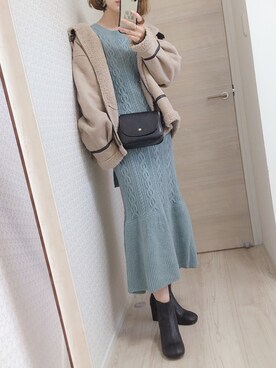 「tiptop（ティップトップ）のアイテム（ムートンコート）」を使った、welina＊さん（レディース・152cm）の秋コーディネート