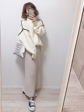 「ステッチ」｜「アイテム（セットアップ）」を使った、welina＊さん（レディース・152cm）の秋コーディネート