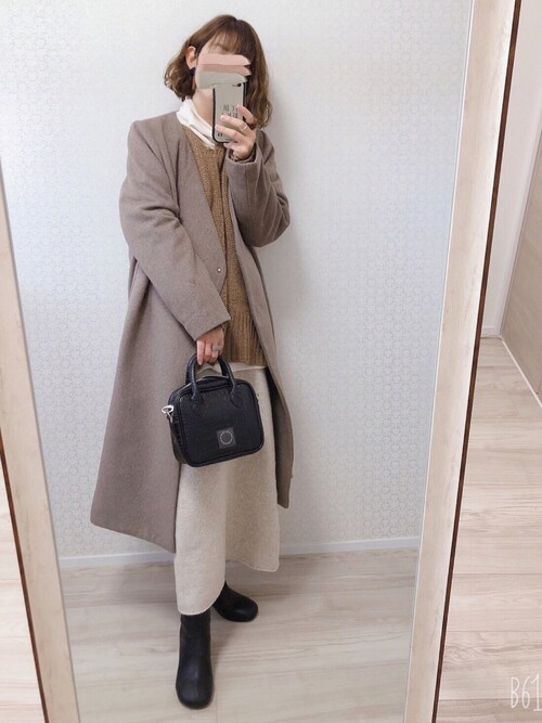 Welina Kbfのノーカラーコートを使ったコーディネート Wear