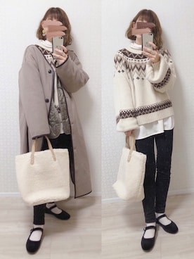 「URBAN RESEARCH Sonny Label（アーバンリサーチサニーレーベル）のアイテム（その他アウター）」を使った、welina＊さん（レディース・152cm）の冬コーディネート