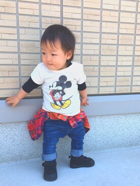 「キッスコーデ」｜「アイテム（その他）」を使った、SORAnagiさん（キッズ・70cm）の春コーディネート