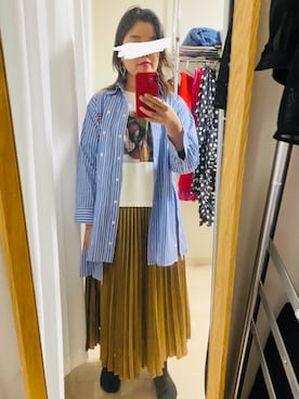 「rokh（ロク）のアイテム（トップス）」を使った、エリーさん（レディース・167cm）の冬コーディネート