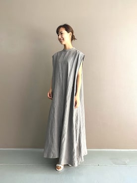 「BEARDSLEY（ビアズリー）のアイテム（ワンピース/ドレス）」を使った、misakiさん（レディース・163cm）の夏コーディネート