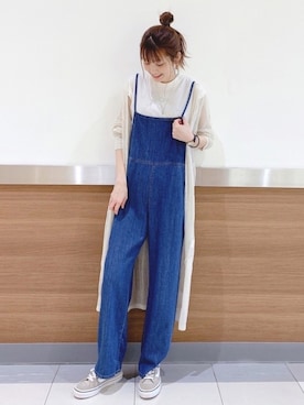 「LEE」｜「アイテム（オールインワン・サロペット）」を使った、❁︎non❁︎さん（レディース・169cm）の春コーディネート